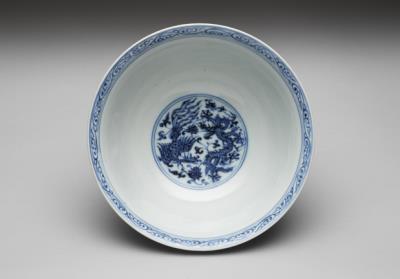 图片[2]-Bowl with underglaze-blue decoration of dragons and phoenixes among flowers, Hsuan-te reign (1426-1435), Ming dynasty-China Archive